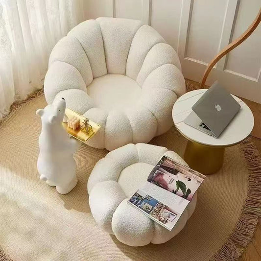 Pumpkin Sofa Chair Lambswool Small Sofa