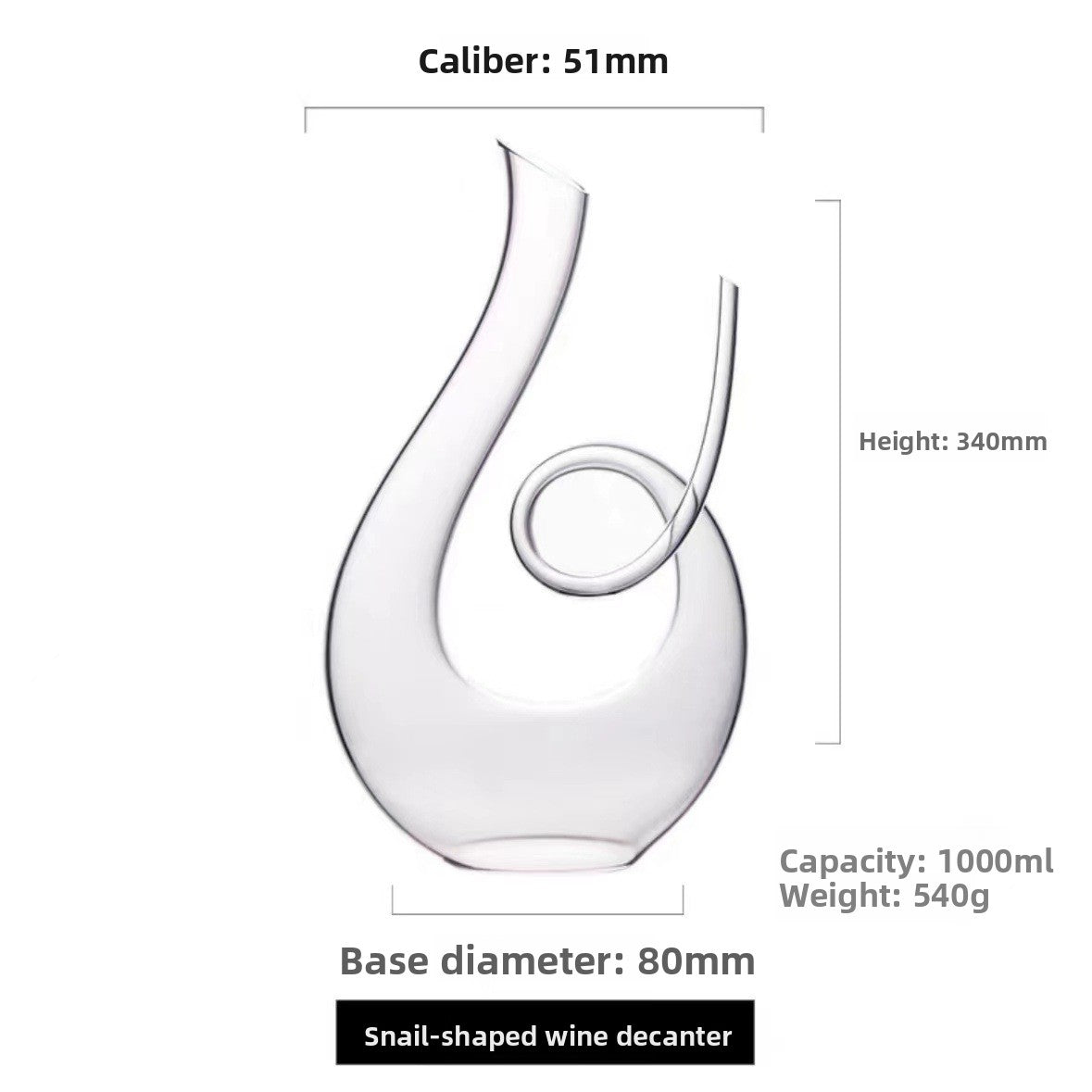 Elegant Crystal Glass Wine Decanter for Home Dining
