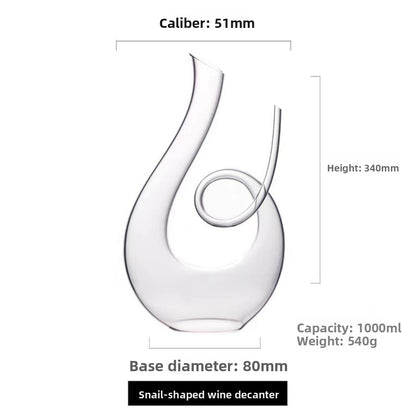 Elegant Crystal Glass Wine Decanter for Home Dining