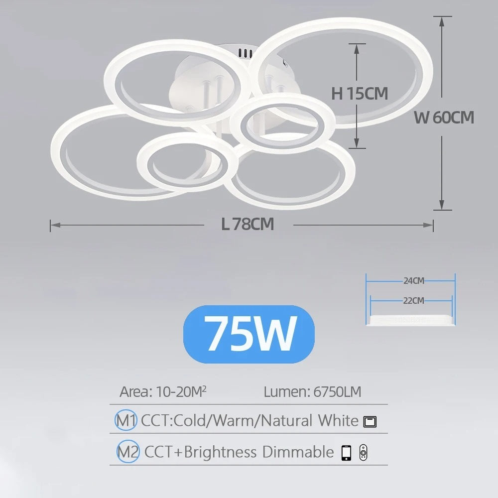 Nordische minimalistische LED-Deckenleuchte für das Zuhause