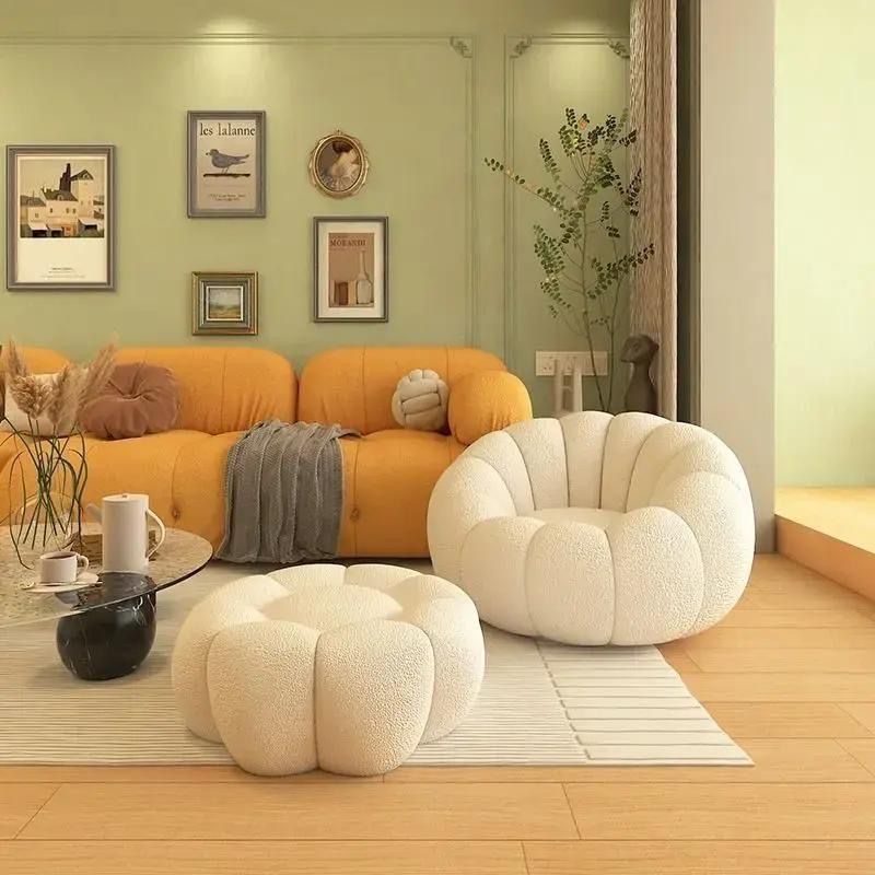 Kürbis-Sofa, Lammwoll-Sessel, kleines Sofa