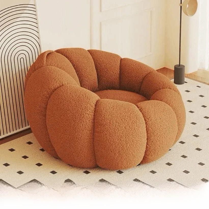 Kürbis-Sofa, Lammwoll-Sessel, kleines Sofa