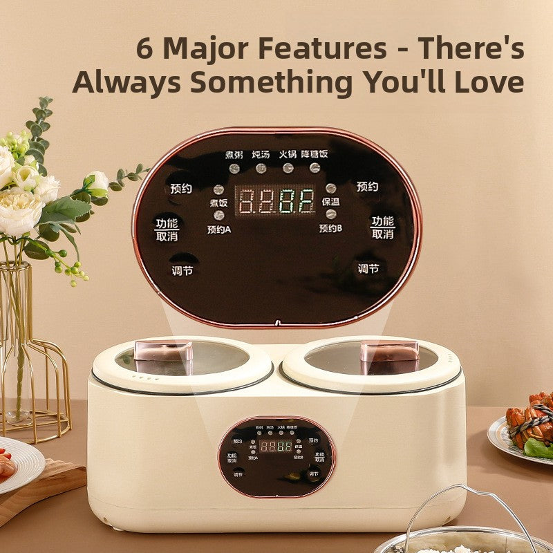Dual Compartment Electric Hot Pot Multi-Cooker