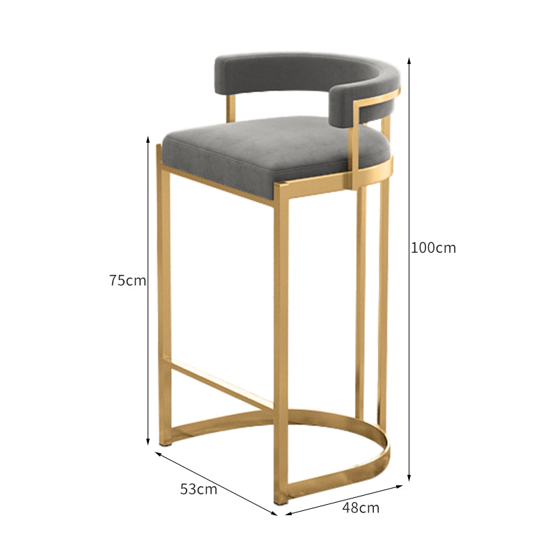 Barhocker im nordischen Stil mit Rückenlehne