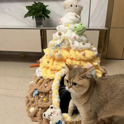 DIY Christmas Tree Pet Nest Knitting Kit