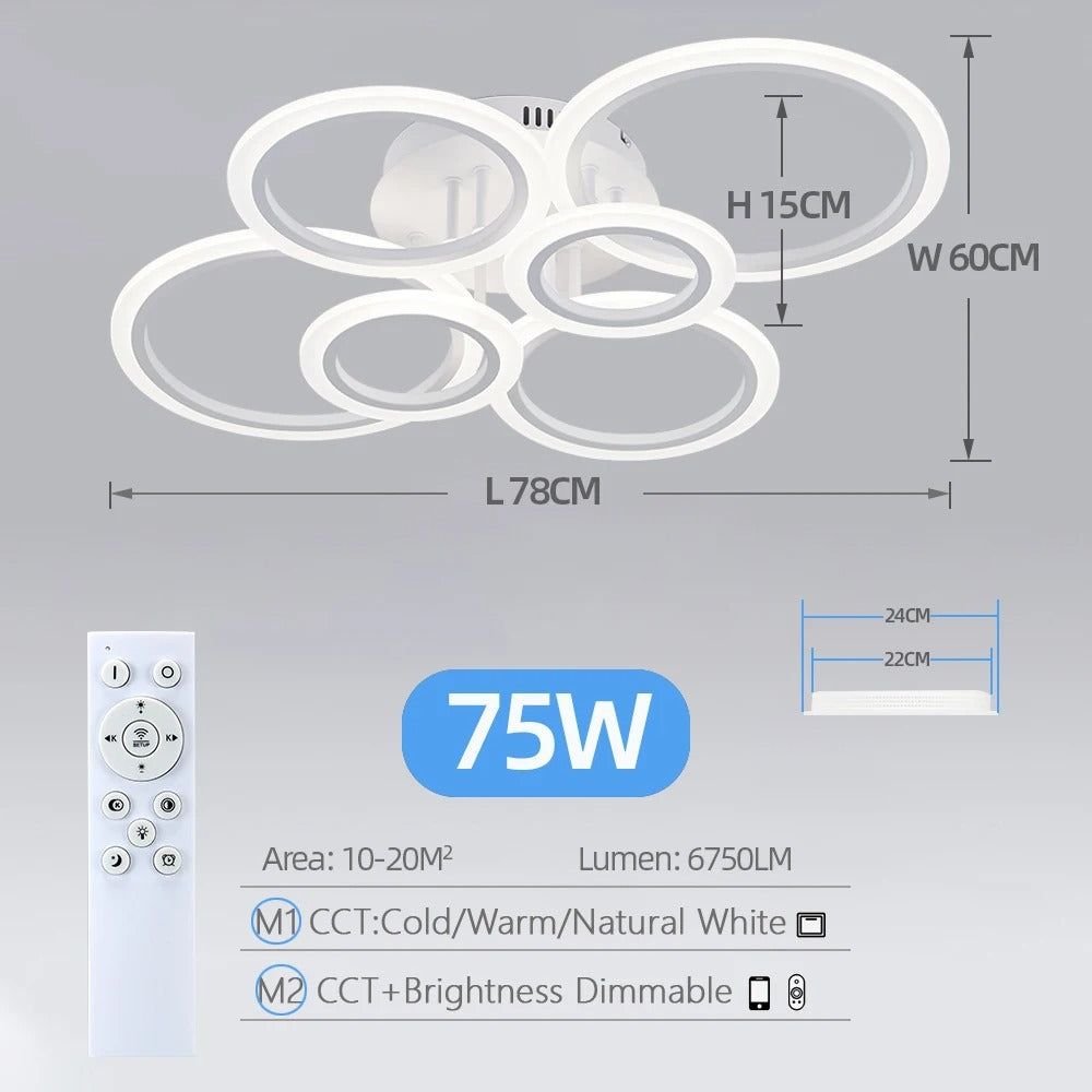 Nordische minimalistische LED-Deckenleuchte für das Zuhause