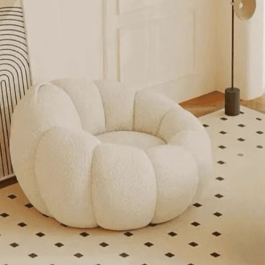 Kürbis-Sofa, Lammwoll-Sessel, kleines Sofa