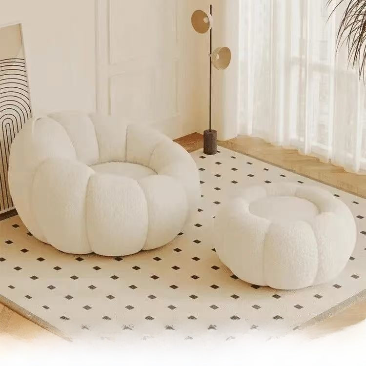 Kürbis-Sofa, Lammwoll-Sessel, kleines Sofa