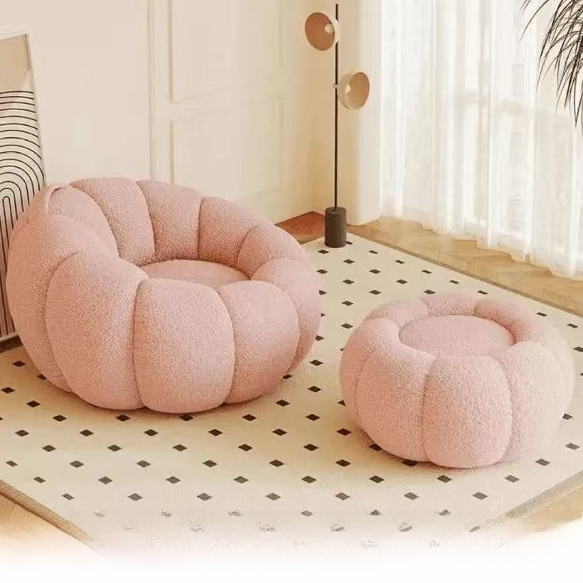 Kürbis-Sofa, Lammwoll-Sessel, kleines Sofa