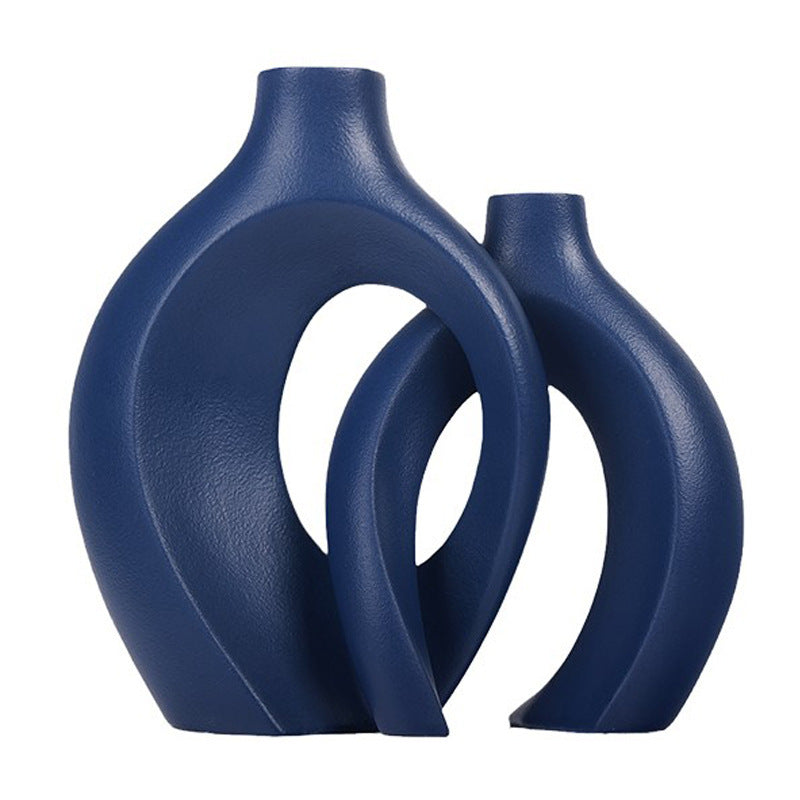 Nordische Keramik-Blumenvase als Wohndekoration