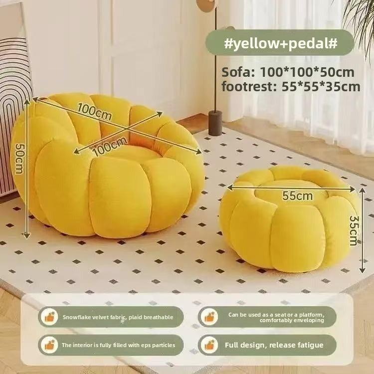 Kürbis-Sofa, Lammwoll-Sessel, kleines Sofa