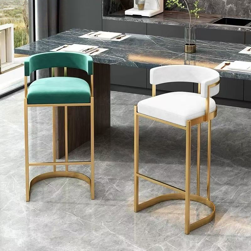 Nordic Style Bar Chair with Backrest