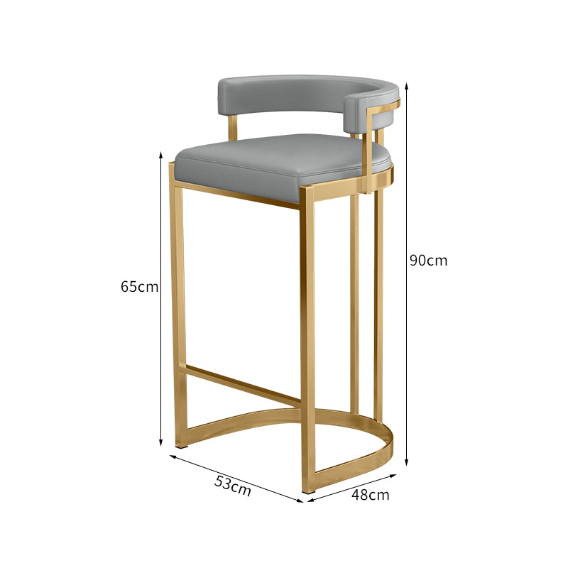 Nordic Style Bar Chair with Backrest