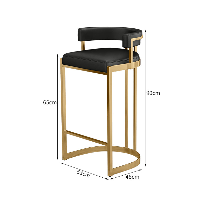 Nordic Style Bar Chair with Backrest