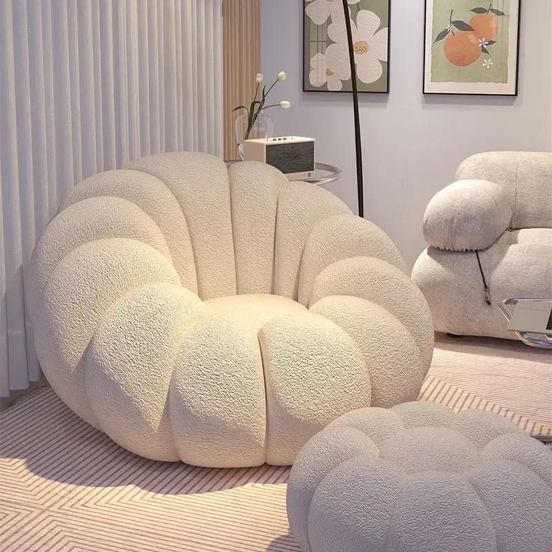 Kürbis-Sofa, Lammwoll-Sessel, kleines Sofa