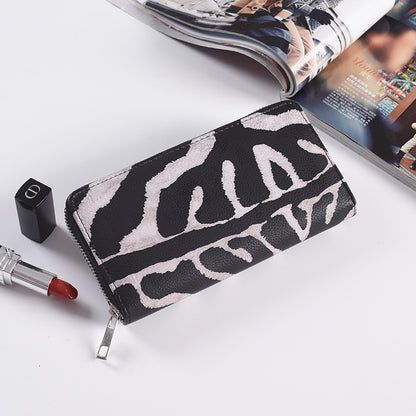 Leopard Print Multi-Compartment Long Wallet
