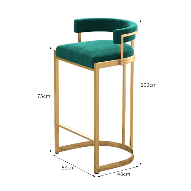 Nordic Style Bar Chair with Backrest