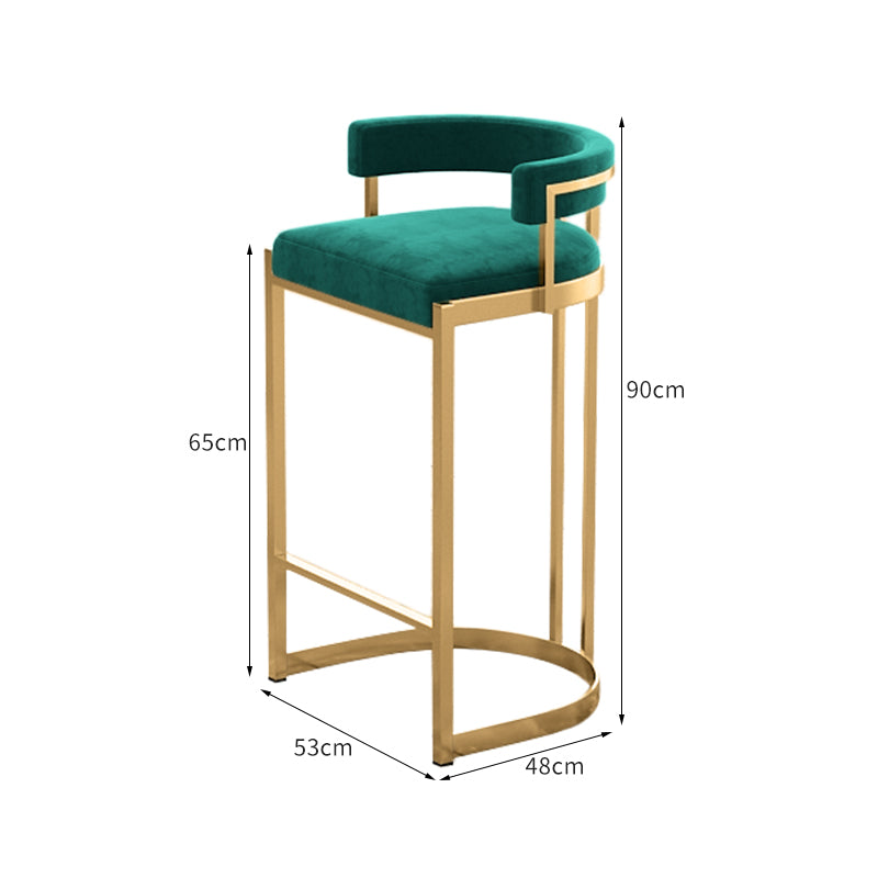 Barhocker im nordischen Stil mit Rückenlehne