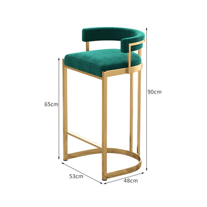 Nordic Style Bar Chair with Backrest