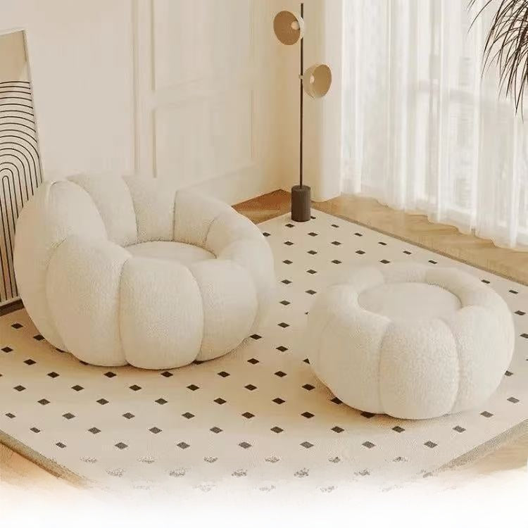 Kürbis-Sofa, Lammwoll-Sessel, kleines Sofa