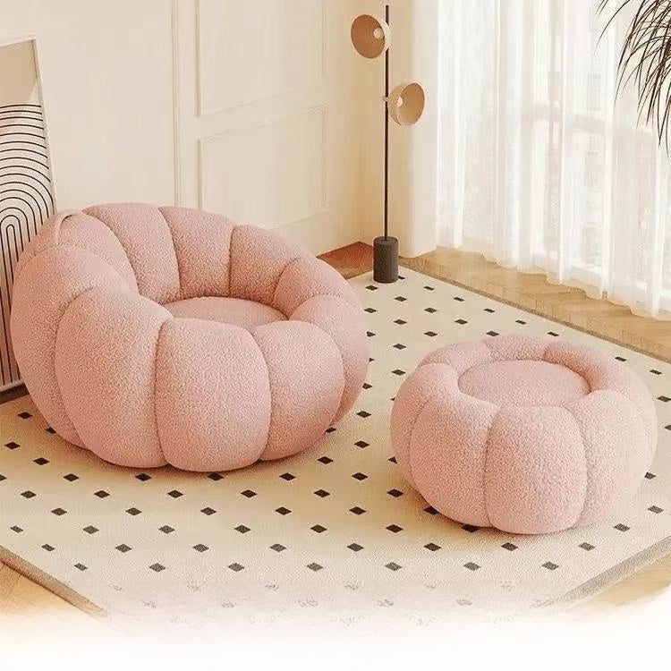 Pumpkin Sofa Chair Lambswool Small Sofa